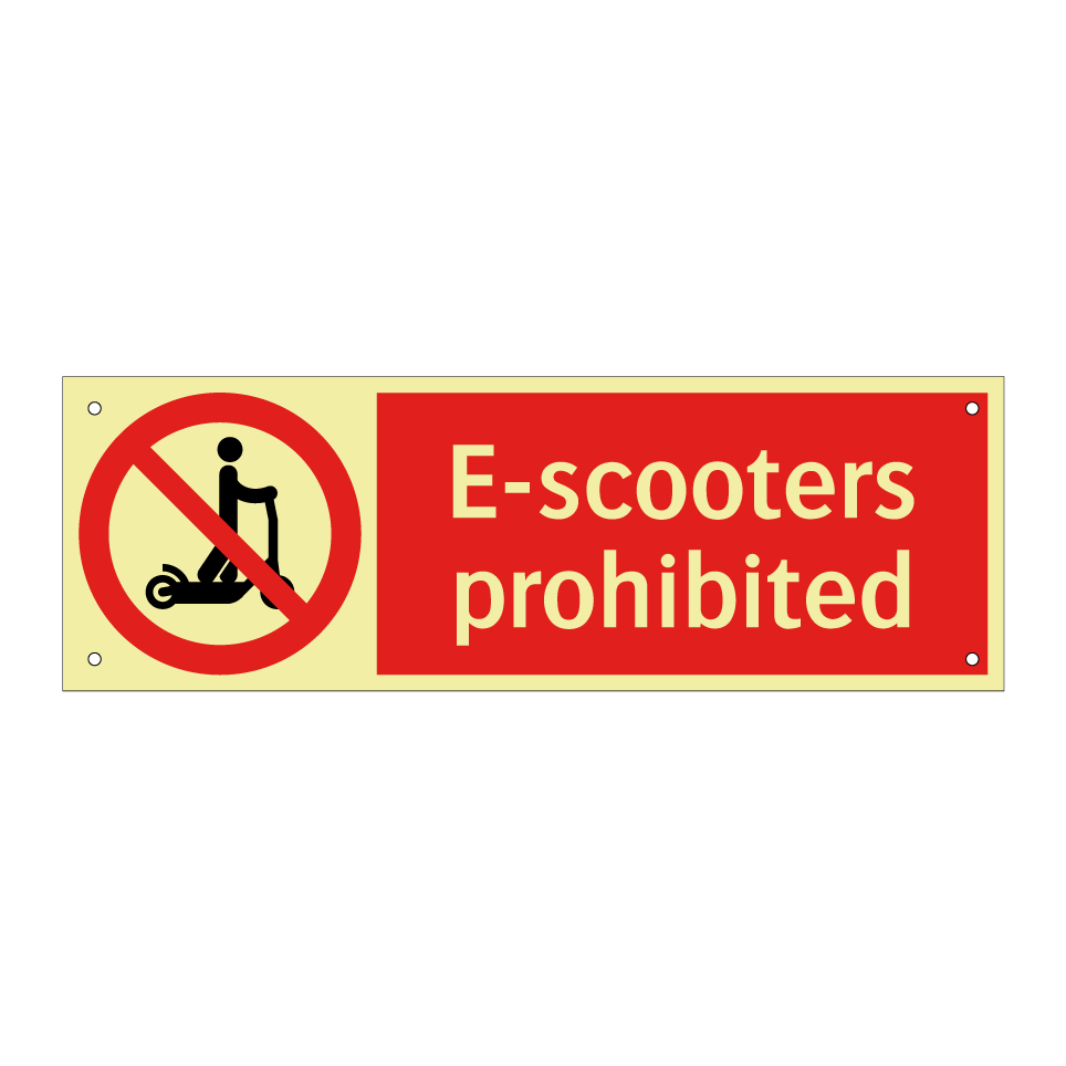 E-scooters prohibited