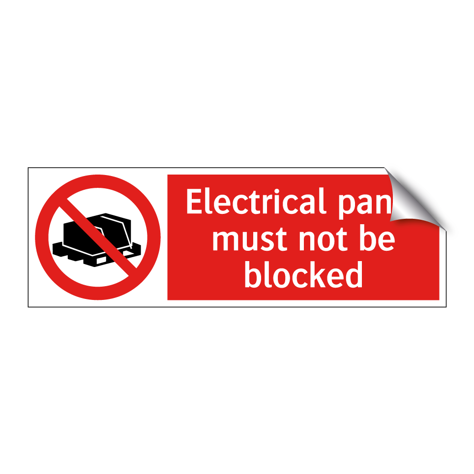 Electrical panel must not be blocked