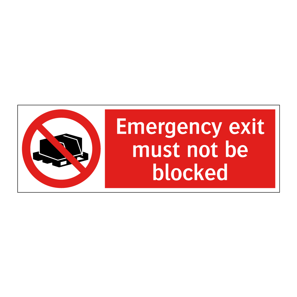 Emergency exit must not be blocked