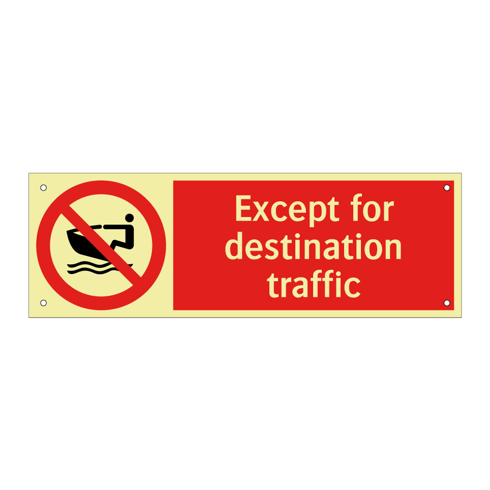 Except for destination traffic
