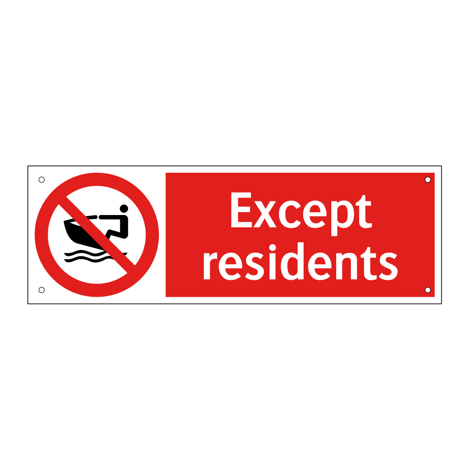 Except residents