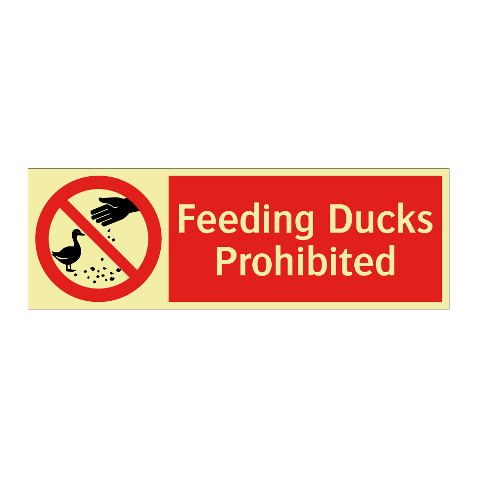 Feeding Ducks Prohibited