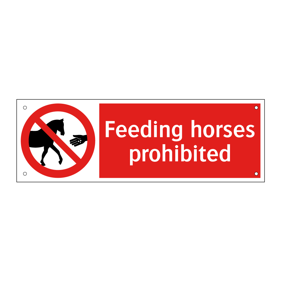 Feeding horses prohibited