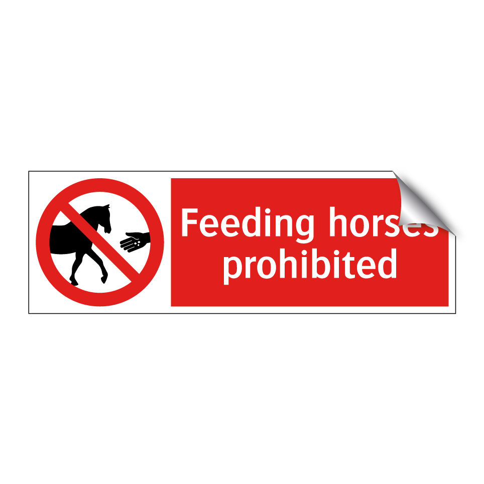 Feeding horses prohibited