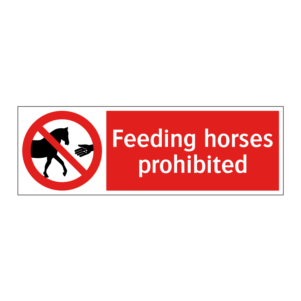 Feeding horses prohibited