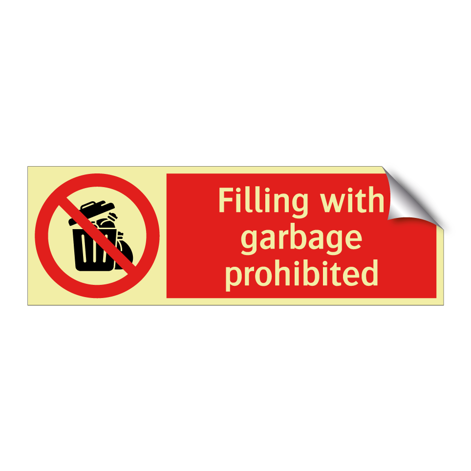 Filling with garbage prohibited