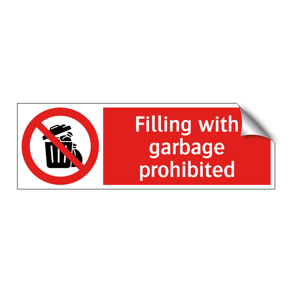 Filling with garbage prohibited