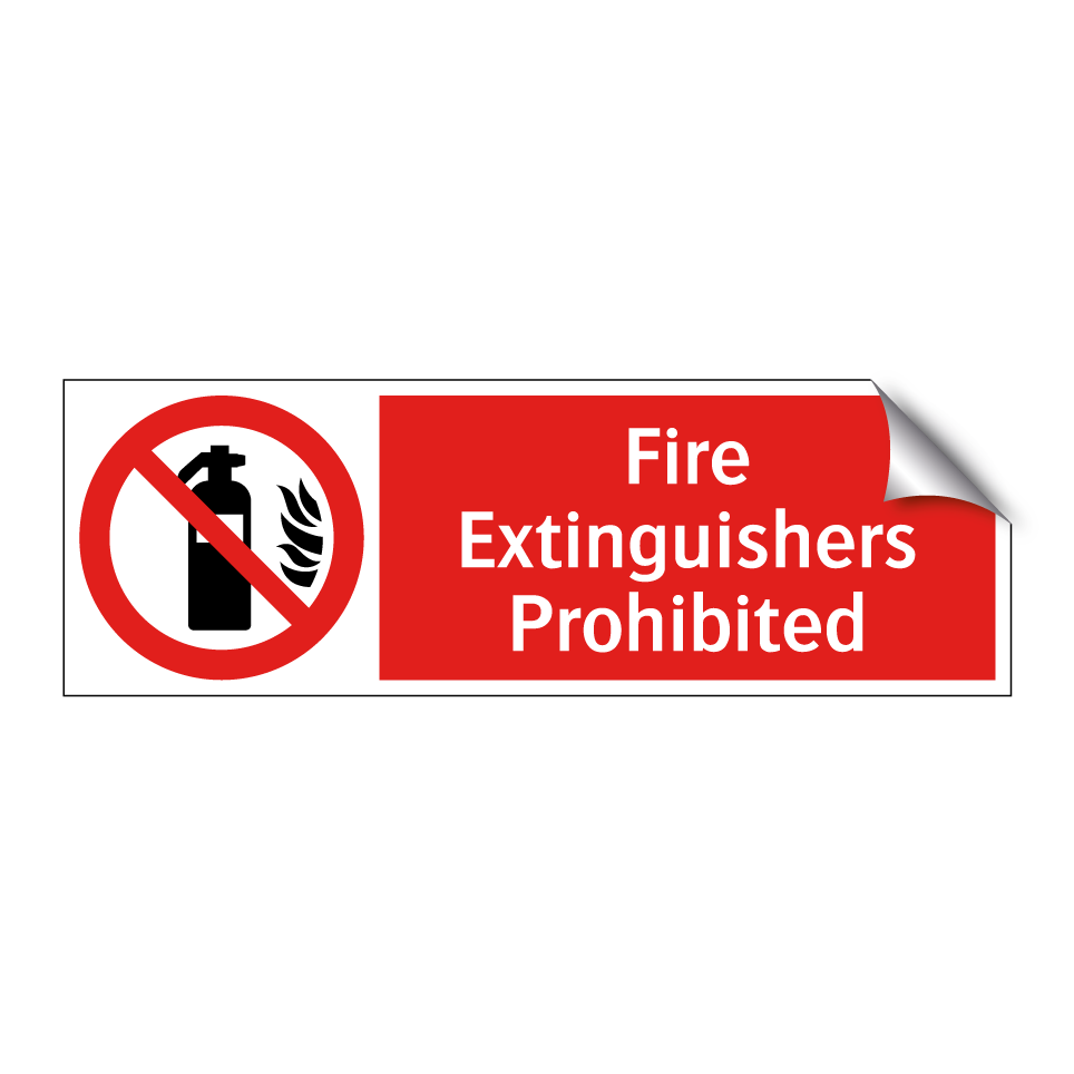 Fire Extinguishers Prohibited