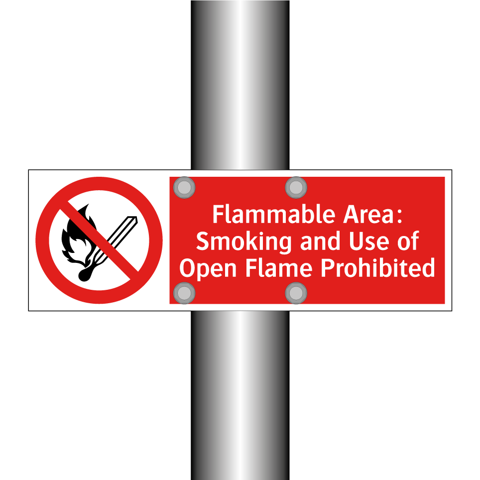 Flammable Area: Smoking and Use of Open Flame Prohibited
