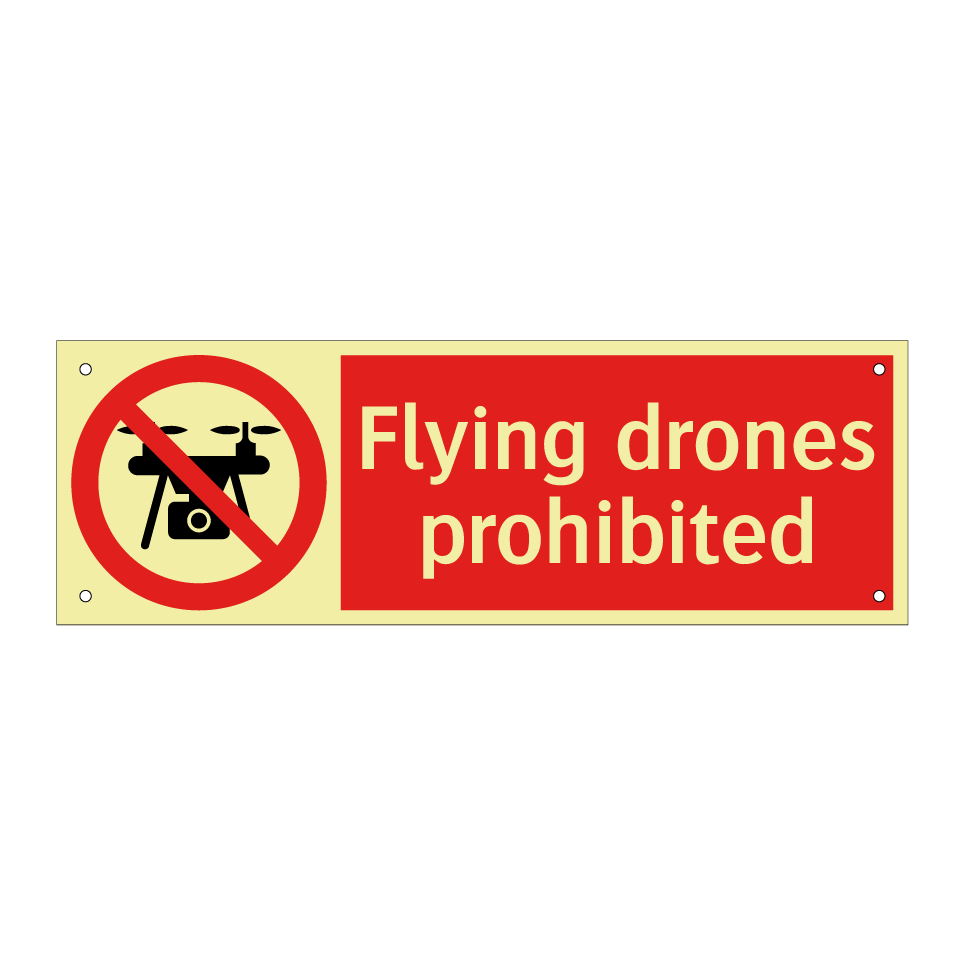Flying drones prohibited