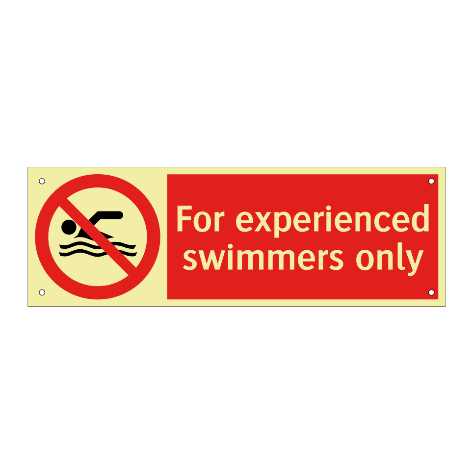 For experienced swimmers only