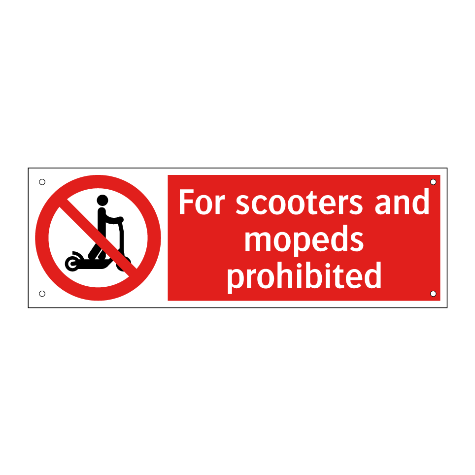 For scooters and mopeds prohibited