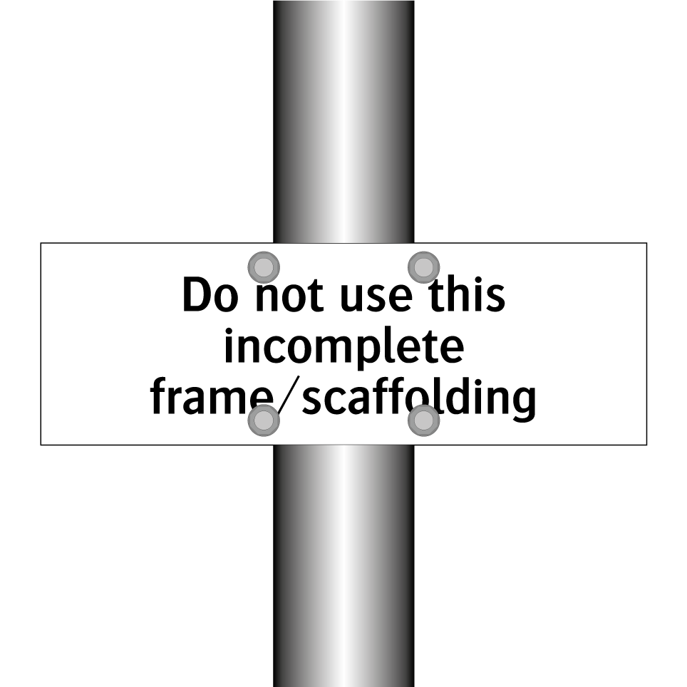 Do not use this incomplete frame/scaffolding