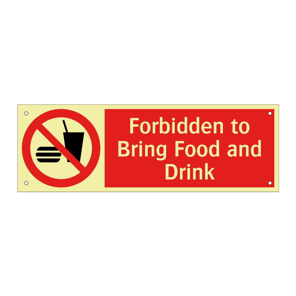 Forbidden to Bring Food and Drink