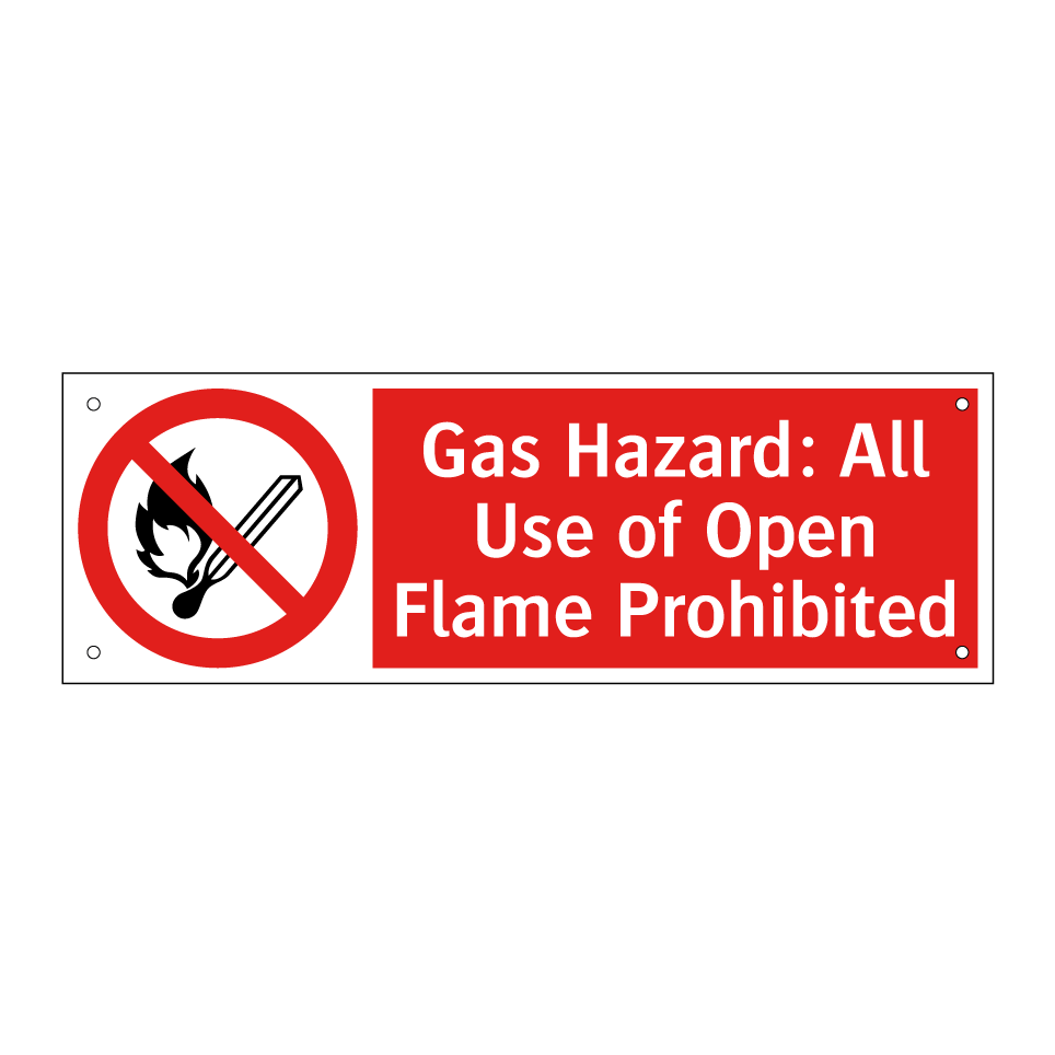 Gas Hazard: All Use of Open Flame Prohibited