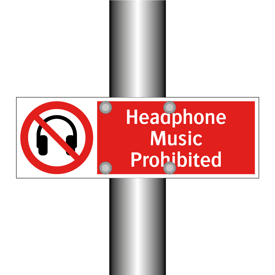 Headphone Music Prohibited