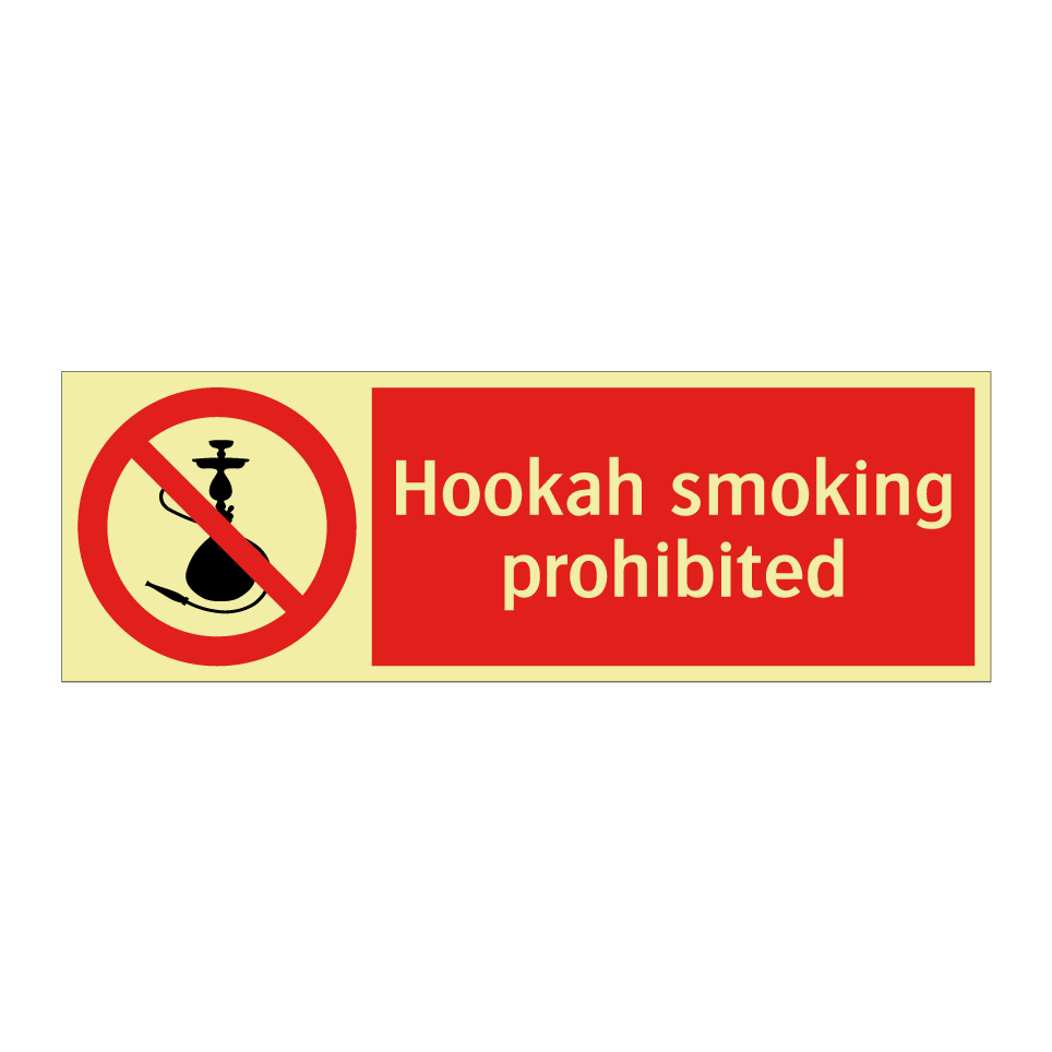 Hookah smoking prohibited