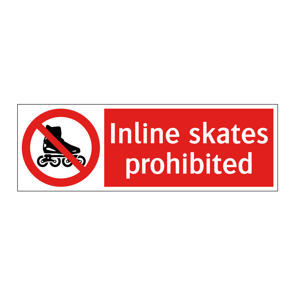 Inline skates prohibited