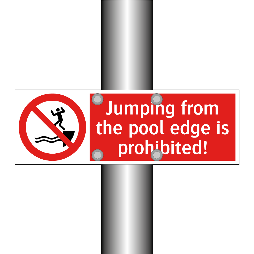 Jumping from the pool edge is prohibited!