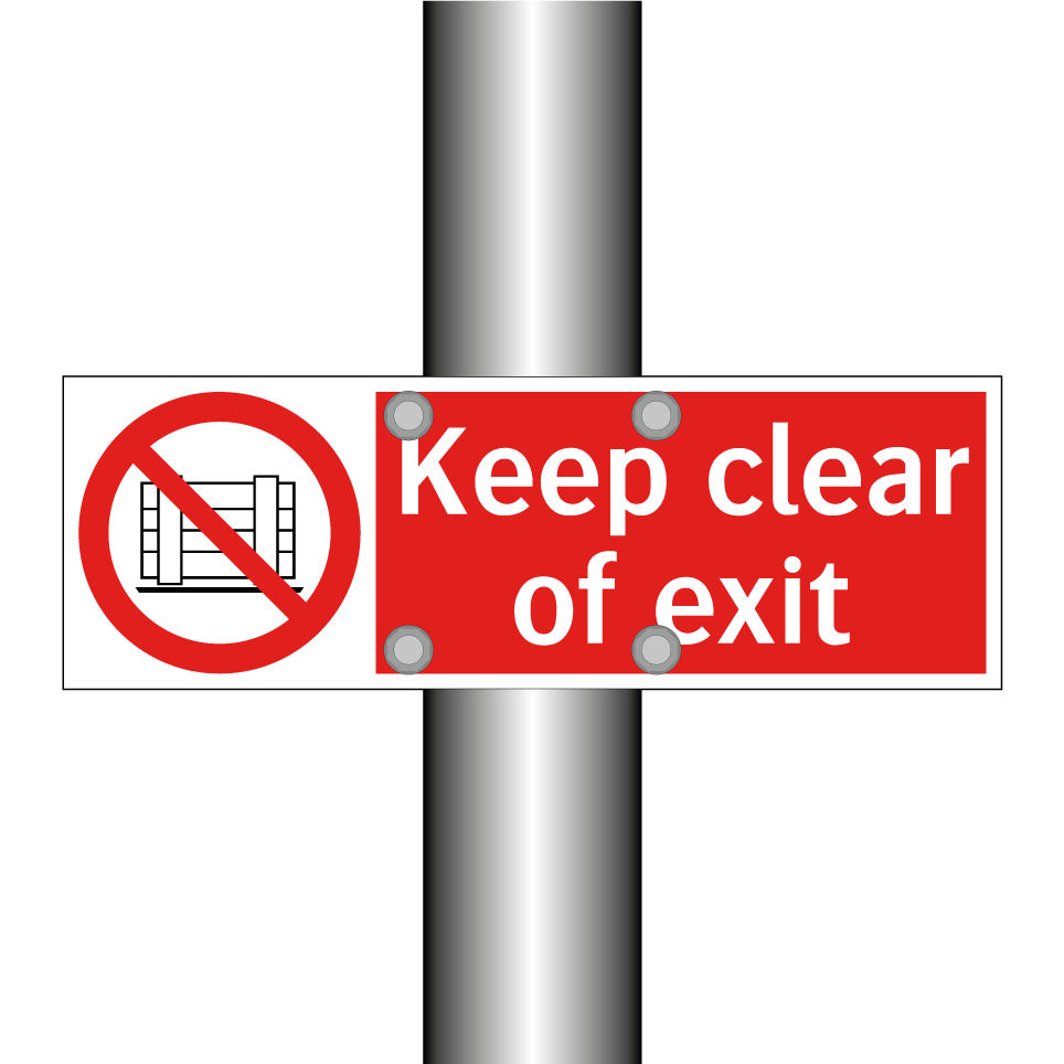 Keep clear of exit