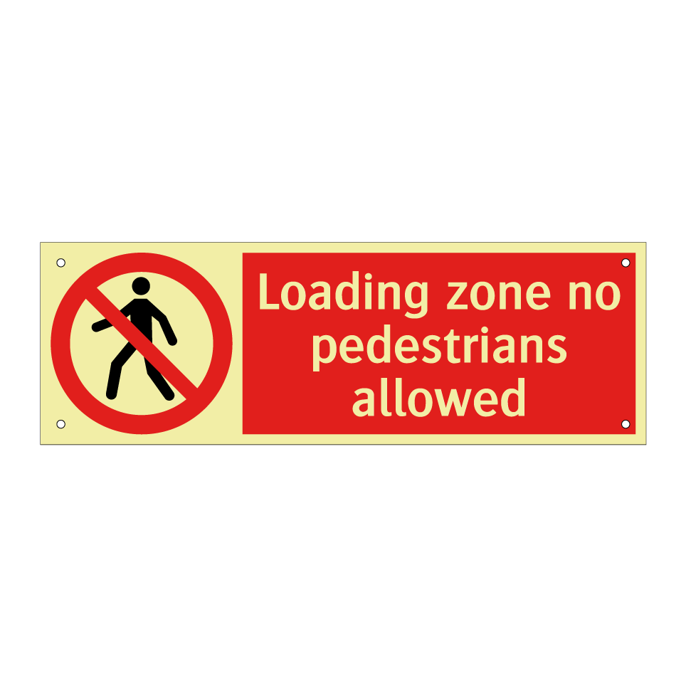 Loading zone no pedestrians allowed