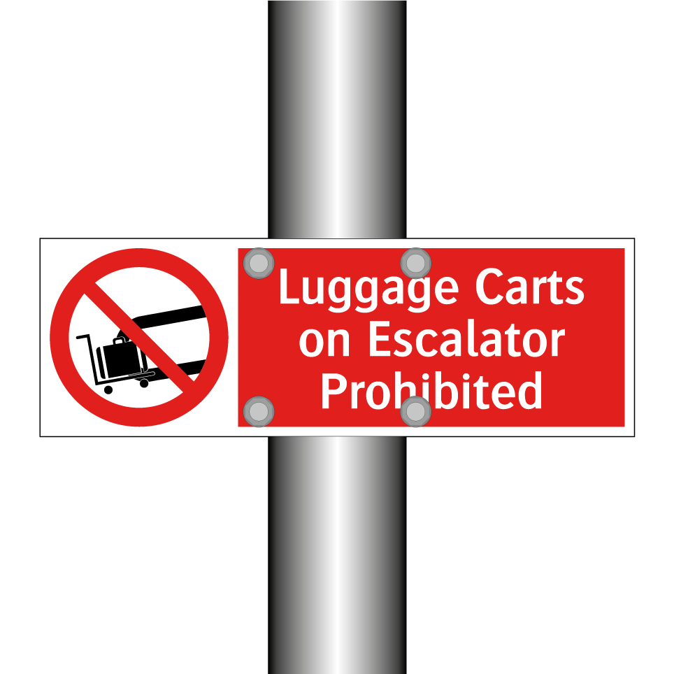 Luggage Carts on Escalator Prohibited