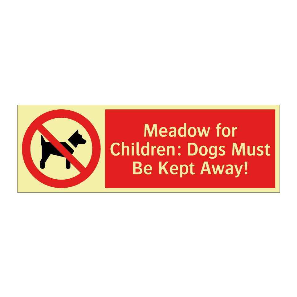 Meadow for Children: Dogs Must Be Kept Away!