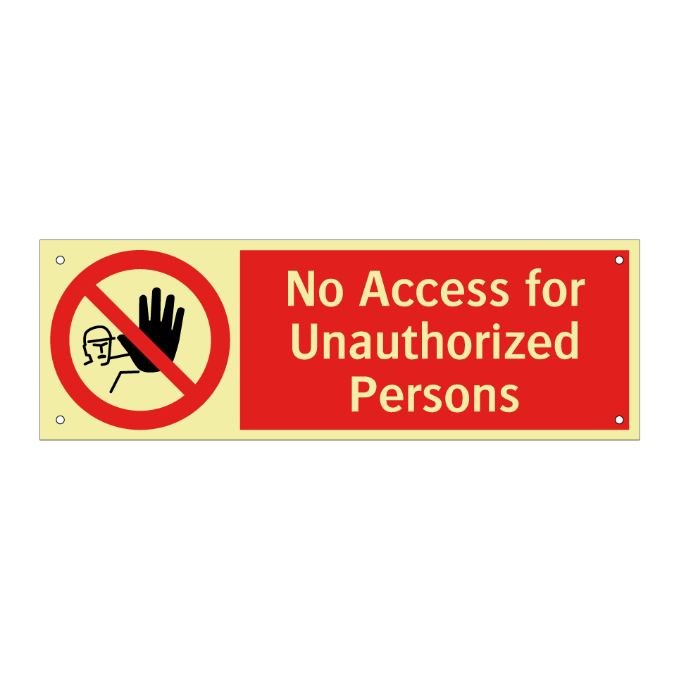 No Access for Unauthorized Persons