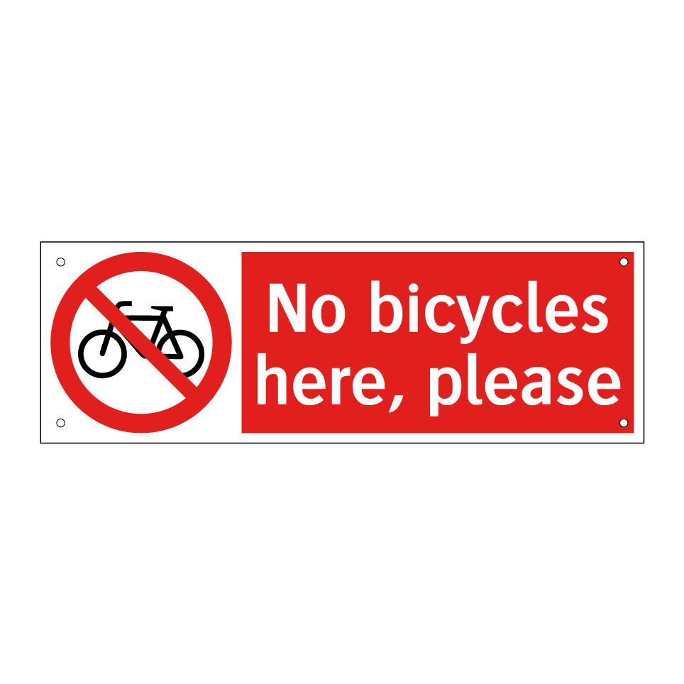 No bicycles here, please