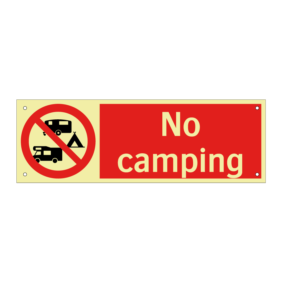 No camping