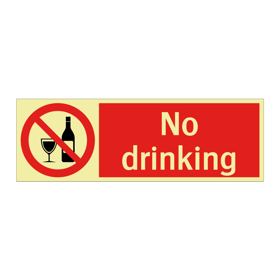 No drinking