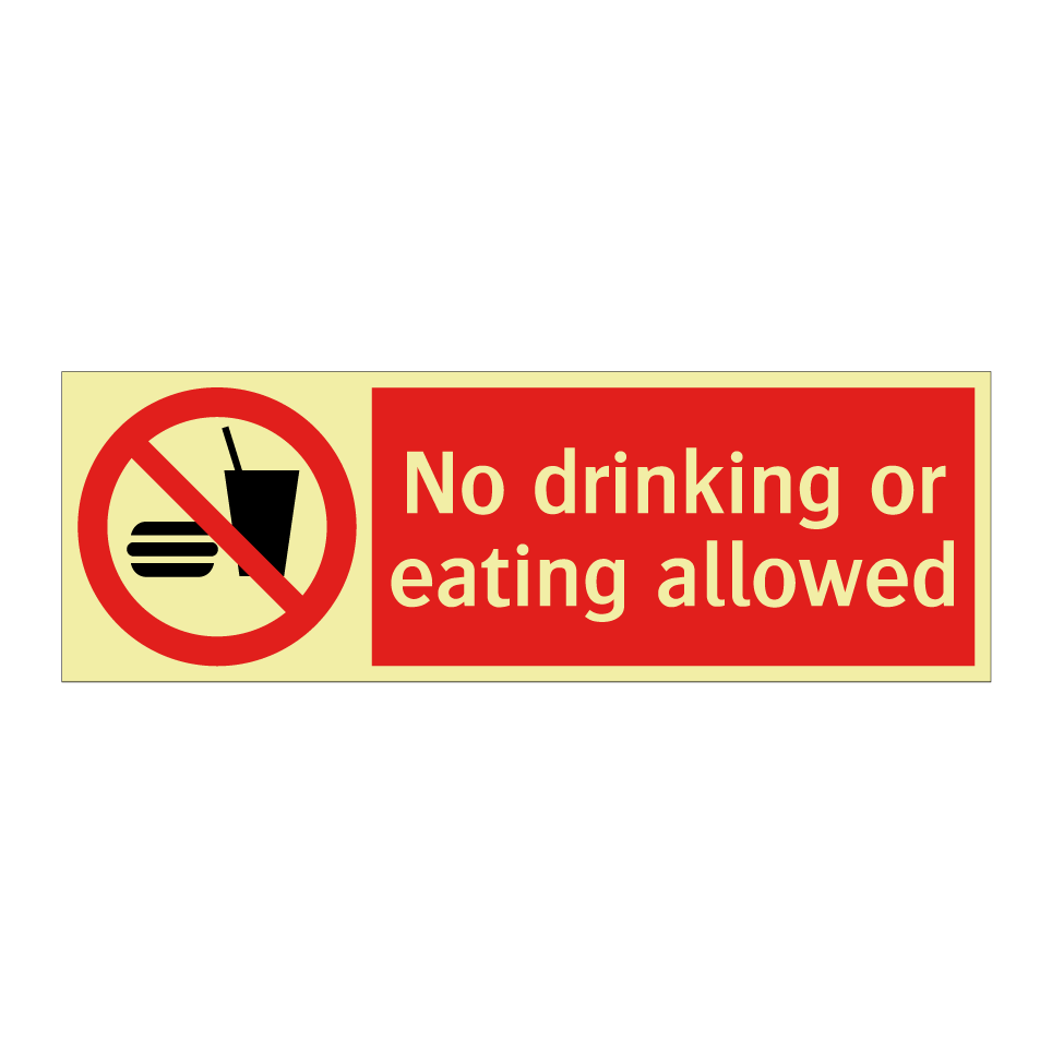 No drinking or eating allowed