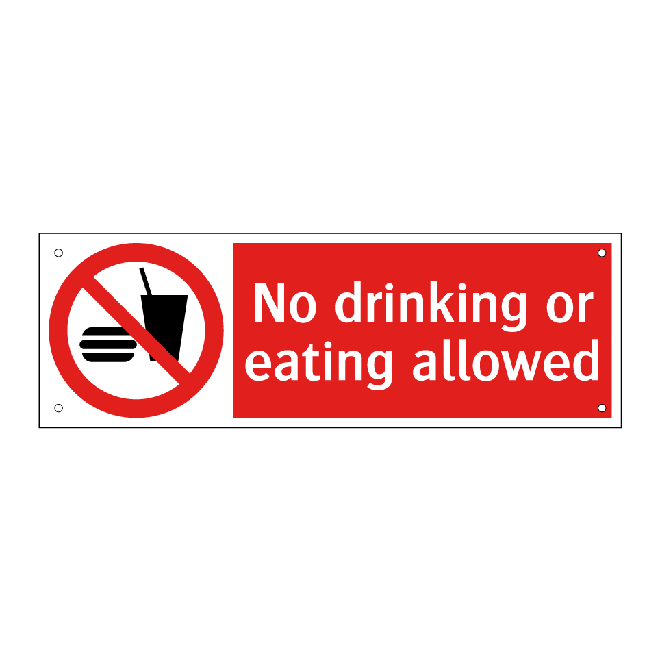 No drinking or eating allowed