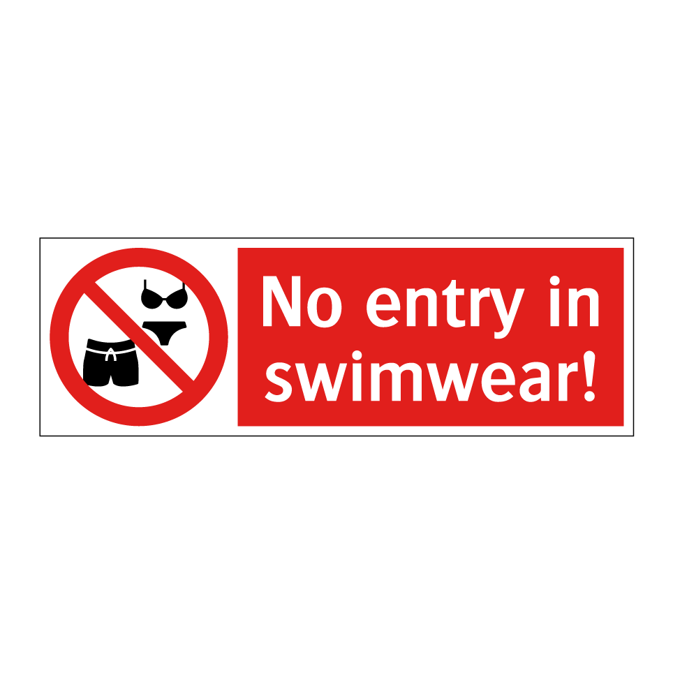 No entry in swimwear!