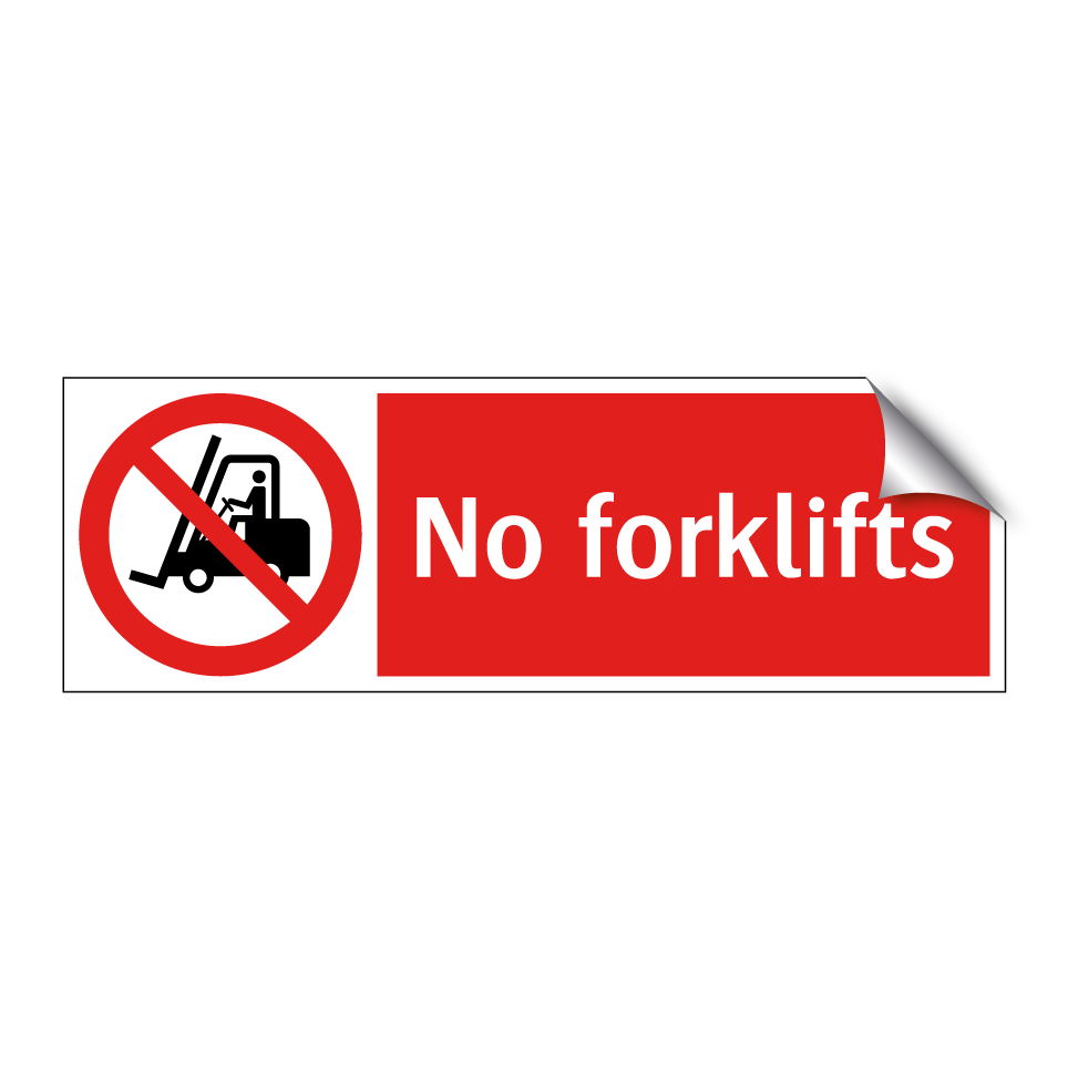 No forklifts