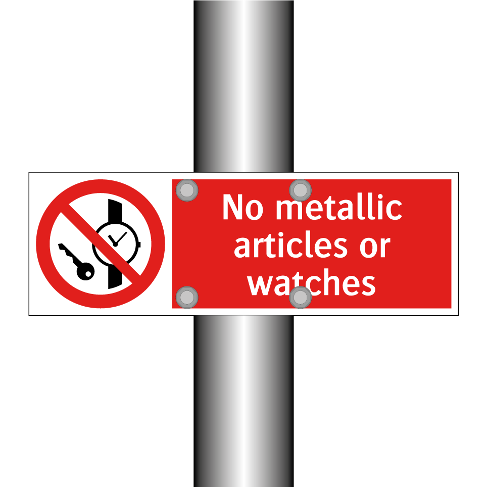 No metallic articles or watches