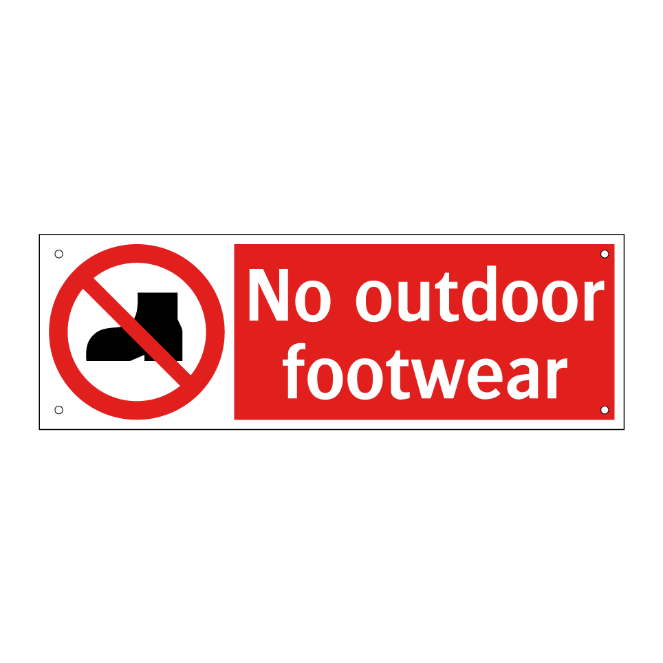 No outdoor footwear