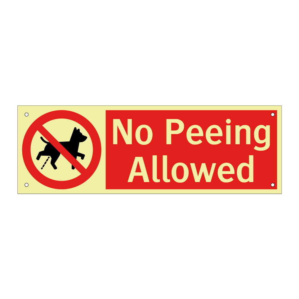 No Peeing Allowed