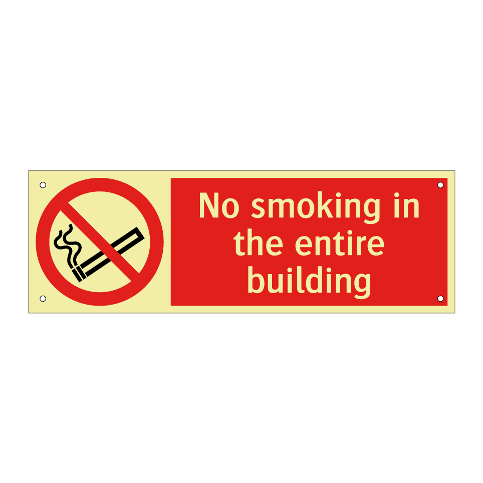 No smoking in the entire building