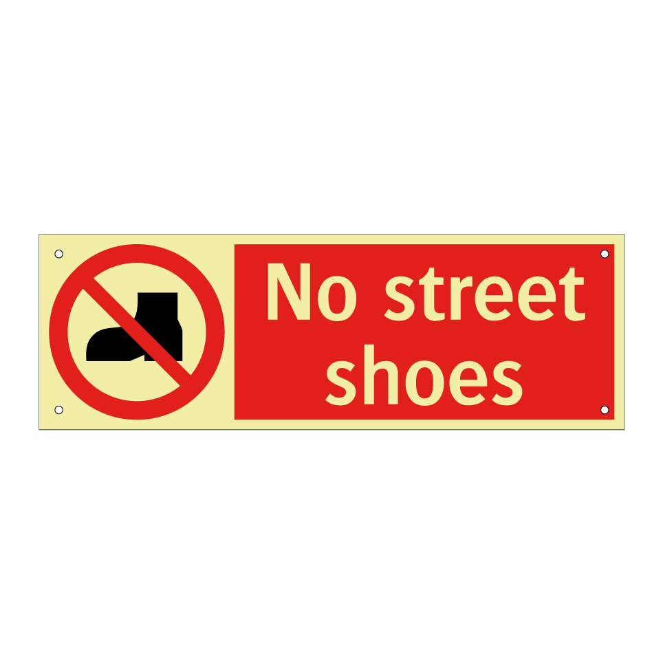 No street shoes