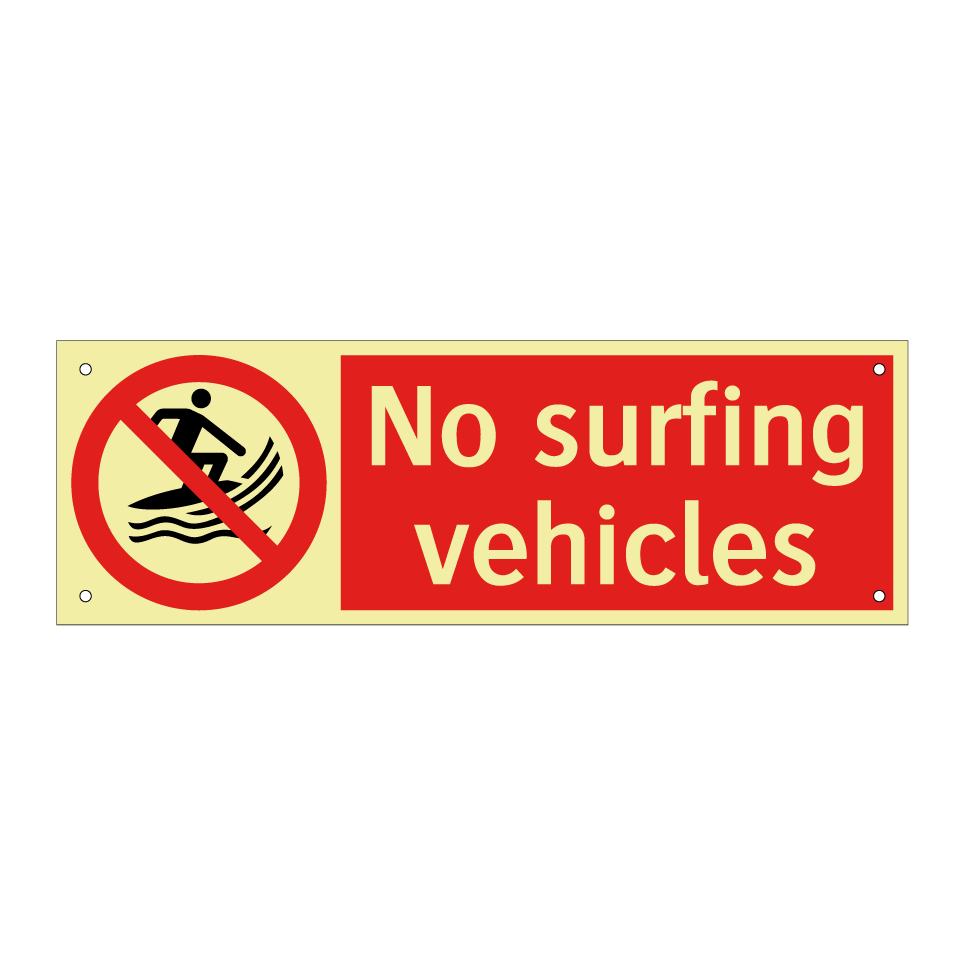 No surfing vehicles