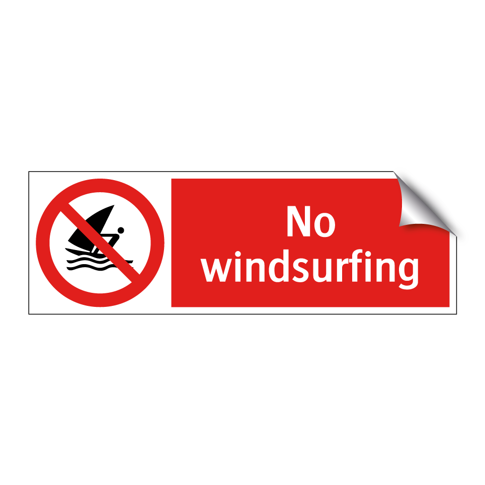 No windsurfing