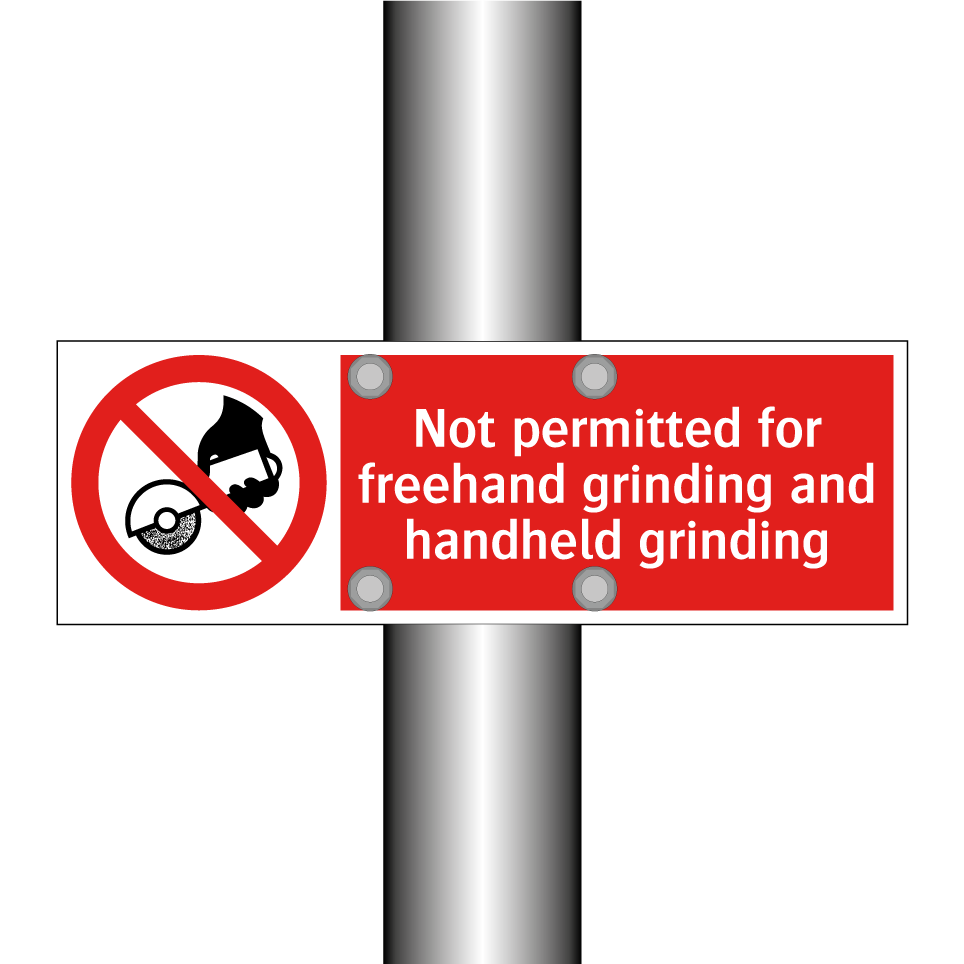 Not permitted for freehand grinding and handheld grinding