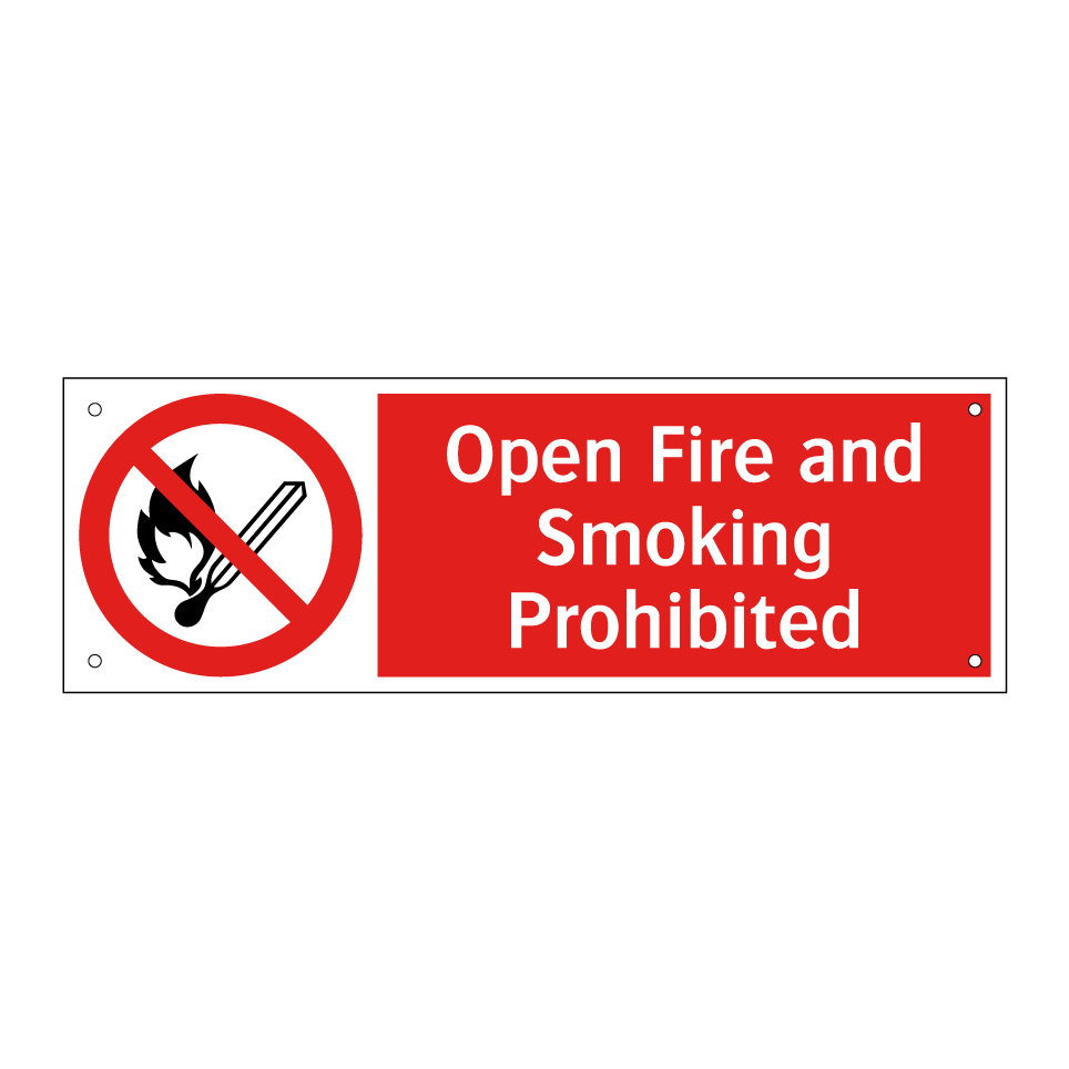 Open Fire and Smoking Prohibited