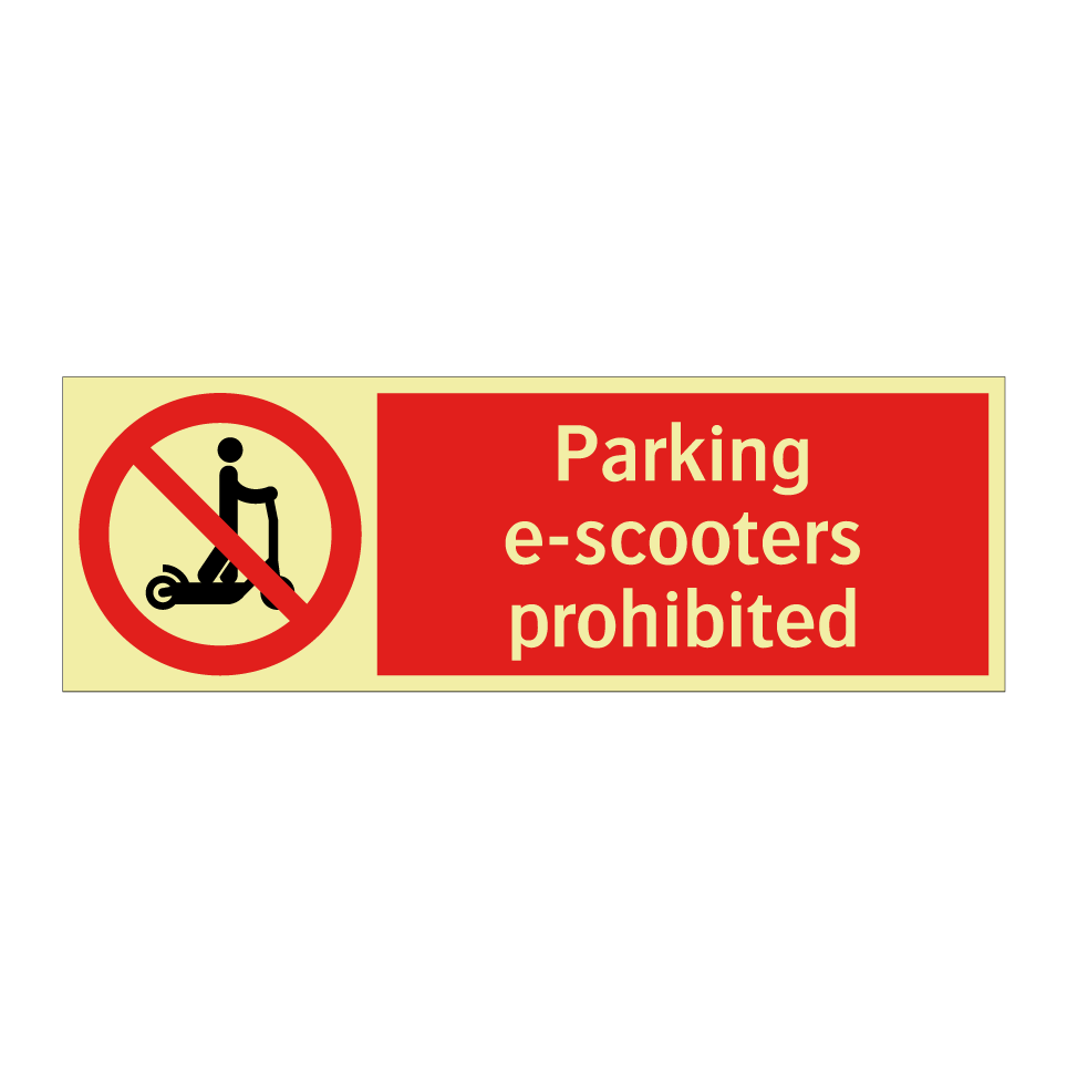 Parking e-scooters prohibited