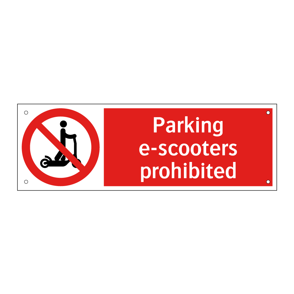 Parking e-scooters prohibited