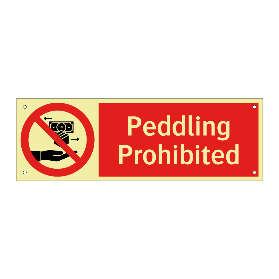 Peddling Prohibited