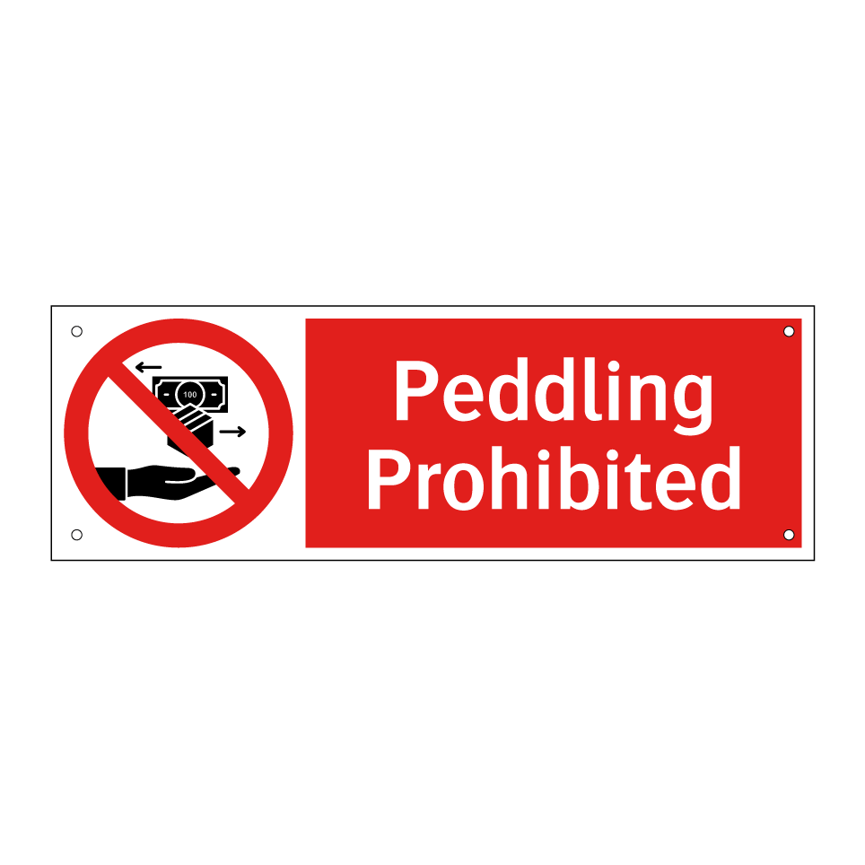 Peddling Prohibited