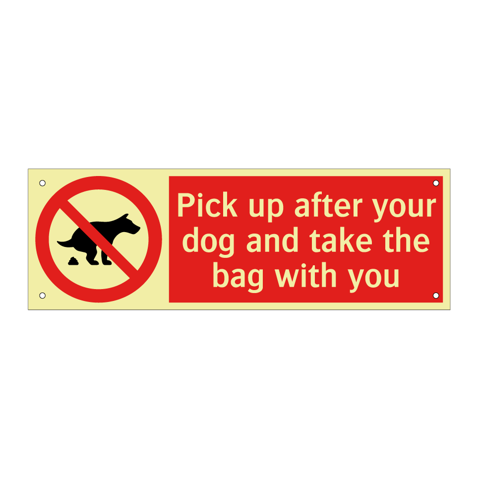 Pick up after your dog and take the bag with you