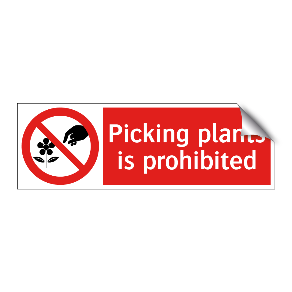 Picking plants is prohibited